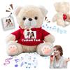 FAHOXUMR Orso di Peluche Personalizzato con Nome Foto Personalizzato, Orsacchiotto Peluche come Regalo Personalizzato per Donne Uomini a San Valentino, Regali Anniversario, Regali di Natale (20 cm)