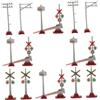 GARIOUANS 2 Set Segnali Passaggio a Livello Mini Segnali Stradali per Modellini di Treni Illuminazione Realistica e Parti Resistenti per Tavolo da Sabbia
