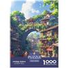 XKASKDFKE Paesaggio anime 1000 Pezzi Scenari meravigliosi Jigsaw Adulto Puzzle Decorazione Interna Unica Gioco Education Regalo Per Amore E Amico Per Gioco Familiare Stress Relief 70x50cm/1000pcs