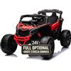 TOYSCAR Auto Macchina Elettrica per Bambini 24V UTV CAN AM MAVERICK Full Optional Telecomando 2 Motori da 200W Porte Apribili Carico 25 Kg TOYSCAR (rosso)