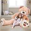 MKS Orsacchiotto XXL 200 cm - enorme peluche per bambini e adulti - morbido peluche XXL - grande orsacchiotto come regalo per compleanno e San Valentino - morbido e facile da pulire
