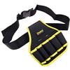 TopHomer Cintura portautensili con 5 tasche, borsa per attrezzi da giardino con fibbia regolabile, cintura per attrezzi da uomo per casa, giardino, ristorante, cesoia, chiave, martello, cacciavite (giallo)