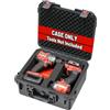 LOTOCASE Custodia per Milwaukee M18 Impact Drill Driver, kit combinato impermeabile per trapano elettrico Milwaukee e set a percussione, custodia rigida per trapano a batteria M18 carburante/driver/batteria