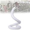 LCUVIMPEX Tubo flessibile articolato, Tubo flessibile for estrazione fumi ID 100-200 mm lunghezza 1-2 m Bianco Nero(Wh(l 1.5m/4.9ft),Id 100MM/3 8/9 in)
