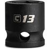 Capri Tools Attacco Stubby Impact da 13 mm, attacco da 3/8, 6 punti, metrico