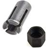 FABULETTA Tappo mandrino di ricambio per GD0600 906 763620-8 763627-4 3 mm 6 mm dado pinza in acciaio accessorio nero singolo componente per manutenzione utensile elettrico (3 mm + dado)