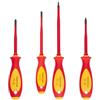 TEKTON DVZ90001 - Set di cacciaviti isolati a croce, a taglio, quadrati, 4 pezzi (#2, 5,5-6,5 mm, #2)