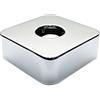 PLUMBING4HOME Acciaio Cromato 3/4 Collare Forma Quadrata Copertina Rosone 25mm Altezza, Argento