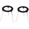 Beufee Treppiede per bruciatore, 2 pezzi Supporto per treppiede per bruciatore Bunsen da laboratorio Supporto per gambe rimovibili in ghisa per esperimenti chimici