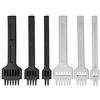 CFTGIW Prong Chiselleather Prong Chis 6pcs Prong Chisel Rotondo Buco in Pelle Fai da Te Strumento PU Ad Acciaio Alta Carbonio 2 Fori 4 Fori 4 Mm Ideale il Nostro di Scalpello e Scalpelli Effetti Precisi