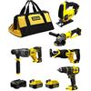 DEWALT STANLEY FatMax Kit SVK20524B (SFMCD721 + SFMCH900 + SFMCS600 + SFMCG400 + SFMCS300 + 2 Batterie 4,0 Ah + Caricabetterie + Borsa XL)