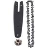 HWGING Set di motosega, ruota dentata in acciaio, 186 mm, piastra di guida, catena da 230 mm, accessorio di ricambio per mini motosega elettrica