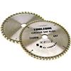 Toolzone 2 lame per sega circolare TCT da 250 mm 40 e 60 denti con anelli adattatori