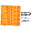 YONGZURA ER11 Collet Chuck Set | CNC Engraving Tools with Protective - Chip Coating | Pointed Cutter Set for Copper/Stainless Steel/Alloy Steel | 15 Chucks, 20 Cutters, Storage Box