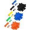 Generic Confezione da 5 raschietti in plastica per vernice e 150 lame, strumento per rimuovere etichette adesive, per rimuovere graffi, raschietto, rimozione adesivi per gelo, adesivi, guarnizioni e vernici