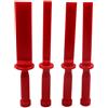 Generic 4 raschietti in plastica non si rovinano, per rimuovere residui di pellicola e vernice, Tgz611 (rosso, 25,2 x 2 cm)