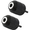 Fegtrty 2X Convertitore Mandrino Autoserrante da 3/8 Pollici 24UNF + 1/4 Pollici Adattatore SDS con Codolo Esagonale