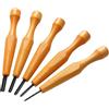 ACTINPANT Kit Di Attrezzi for Coltelli Da Intaglio Triangolare In Linoleum E Legno 5 Pezzi Scalpelli A Forma V for Progetti Incisione