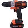 BLACK+DECKER Trapano Multievo da 18 V con punte a vite, attacco driver e kitbox, 1,5 Ah agli ioni di litio, MT218K-GB