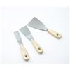 Generico Set 3 Spatole Acciaio Con Manico Legno Per Stucco Carta da Parati Raschietto Spatola Acciaio Misura lame 30/50/80 mm spatola Universale