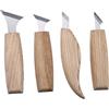 NUOBESTY Kit per Intaglio Legno Punta in Acciaio Cromo-vanadio e Manico in Legno Duro Attrezzi per Intaglio a Mano Impugnatura Confortevole per Botteghe di Lavorazione