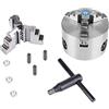 Jectse Mandrino autocentrante K11-80 a 3 griffe, mandrino manuale in metallo 80 mm / 3 pollici, per macchine utensili per tornio, macchine CNC, ecc.