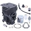 LIWaaGe Adatto for motosega Hus 450 450 Rancher 445 E Kit cilindro pistone da 42 mm con candela, filtro olio, linea 544119902