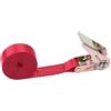 HLHLH Cinghie di fissaggio con fibbia a cricchetto da 8 m/25 mm corda tensione in metallo for auto, moto, bici, bagagli, borse e carichi(Red)