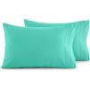 Elegant Comfort Set di 2 federe di lusso ultra morbide, in microfibra spazzolata di alta qualità, 1500, di alta qualità, resistente alle pieghe, king size, color foglia di tè paradiso