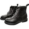 Exton Scarpa uomo mod. anfibio in vera pelle pomiciata lavorata a mano made in Italy colore nero con lacci grigi numero 40 (acquista un numero in meno del solito che indossi)
