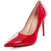 Toocool Scarpe Décolleté Donna a Punta Tacco a Spillo Classiche Eleganti Vernice Sintetica Lucida Scarpe con Tacco Alto Cerimonie Feste Ufficio 3964 [Rosso,37]