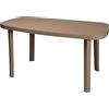 PLASTICA Alto SELE OTELLO - Tavolo Ovale, 140 x 90 cm, Colore: Tortora, Multicolore, 136, 0000 x 82, 0000 x 6, 0000 cm