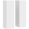 vidaXL Supporti per Piante 2 pz Bianchi 25x25x80 cm Legno Multistrato, Supporto per Fiori, Supporto per vasi per Piante, Supporto per vasi per Piante