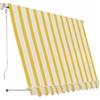 CILVANI SRL CILVANI TENDA DA SOLE A CADUTA CON MANTOVANA SENZA CASSONETTO 300X250 250X250 100X250 BRACCI REGOLABILI TESSUTO IMPERMEABILE (300X250 GIALLO)
