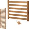 HOMERZO Griglia modulare alta 50 cm, traliccio per fioriera Homerzo, parete in legno espandibile per balcone, terrazza (marrone, 67 cm)