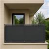 Tata Home Telo Copri Balcone Schermo Protettivo Divisorio Parasole Paravento Antipioggia Frangi Vista Copri Ringhiera Copertura per Privacy HDPE UV Misura 90 cm. x 5 mt Colore (Nero)