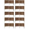 MC.Sammler 10 x Bordura da Giardino in Vimini - 30 cm x 100 cm - Steccato Decorativo, Bordo per Aiuole, Prato e Orto, Recinzione con Pioli in Faggio per Fiori, Verdure e Sentieri