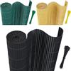 AufuN Recinzione frangivista in PVC, 180 x 300 cm, con fascette per cavi, standard, in bambù, protezione dal vento, per giardino, balcone e terrazza, struttura interna a W, lamelle rinforzate