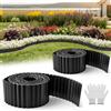 wowspeed 2 Pezzi Bordura per Giardino in Acciaio Zincato, 10m Bordura per Aiuola, Altezza 15cm, Bordo per Aiuole Flessibile, Bordure per Aiuole, Bordi per Aiuole Giardino per Cortile Prato Orto, Nera