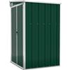 vidaXL Capanno Giardino a Parete Verde 118x100x178 cm Acciaio Zincato