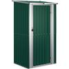 vidaXL Casetta da giardino verde 118,5x97x209,5 cm in acciaio zincato