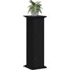 vidaXL Supporto per Piante Rovere Nero 33 x 33 x 100 cm, Stande da Giardino e Terrazzo, Portapiante Moderno, Robusto e Decorativo, per Interni ed Esterni