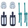 Atunee Tubo carburante + filtro carburante per Stihl FS38 FS45 FS46 FS55 KM55 HL45 MM55 FS100 FS110 FS130 Trimmer con lampadina Primer Sostituire 4140 358 7702-2 pz