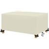 AXFZZRS Copertura per Mobili da Giardino,Oxford 420D per Coperture per Arredo Esterno,Copri Tavolo per Esterno Telo Antivento,Anti-vento, Anti-UV,per tavolo da patio rettangolare (160x120x75cm,Bianco crema)
