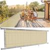 NINGBAI Telo Frangivento per Balconi 70 x 650 cm Telo Ombreggiante Schermo Privacy Privacy Balcone Protezione Solare, Facile Installazione per Veranda, Cortile, Terrazza, Color Crema
