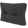POKAR Cuscino-schienale Imbottito laterale 60x40cm per Divano da Giardino, fodere asportabile e lavabile, Spalliera per Bancali, Interno ed Esterno, DYI - fai da te, senza Pallet, antracite