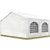 TOOLPORT Tendone per feste 5x5 m Gazebo party per sagre, mercati 450 N bianco impermeabile protezione UV