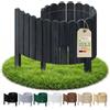 Floranica Bordura per Giardino in legno 30 x 100 cm Antracite Bordi Aiuole Bordo Giardino Flessibile Rollborder Recinzione prato