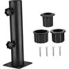 kowaku Base per ombrellone Supporto per Ombrellone 60mm da terrazza in Acciaio per Cortile, Giardino, banchine all'aperto, Spiaggia, Quattro Fori fissi