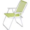 VERDELOOK Sedia Lanzarote Pieghevole da Spiaggia 52x44x75 cm, Lime Giardino Esterni